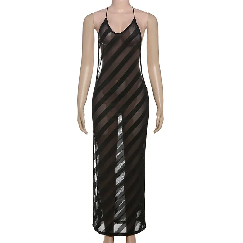 Claire | Robe Maxi Dos Ouvert Tendance Éblouissante