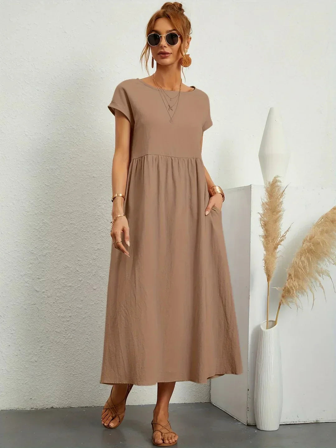 Gabrielle™ - Robe midi fluide élégance intemporelle