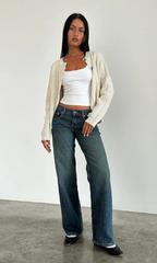 Jean en Denim Stretch Taille Basse Tendance