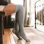 Chaussettes Charbon Longues au-dessus du Genou (Lot de 2 Paires)