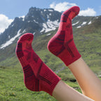 Randonnée - Paire de chaussettes basses rouges