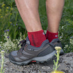 Randonnée - Paire de chaussettes basses rouges