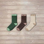 Chaussettes élégantes - Motifs terrestres (3 paires)