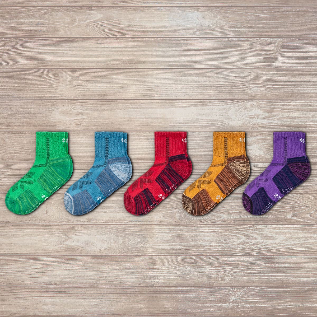 Randonnée - Ensemble de 5 Paires de Chaussettes Basses Colorées