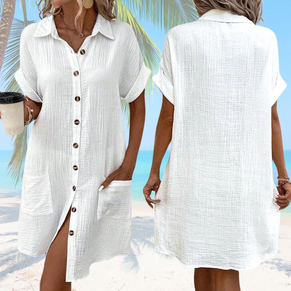 Céline - Tunique De Plage Chemise Légère – Blanc