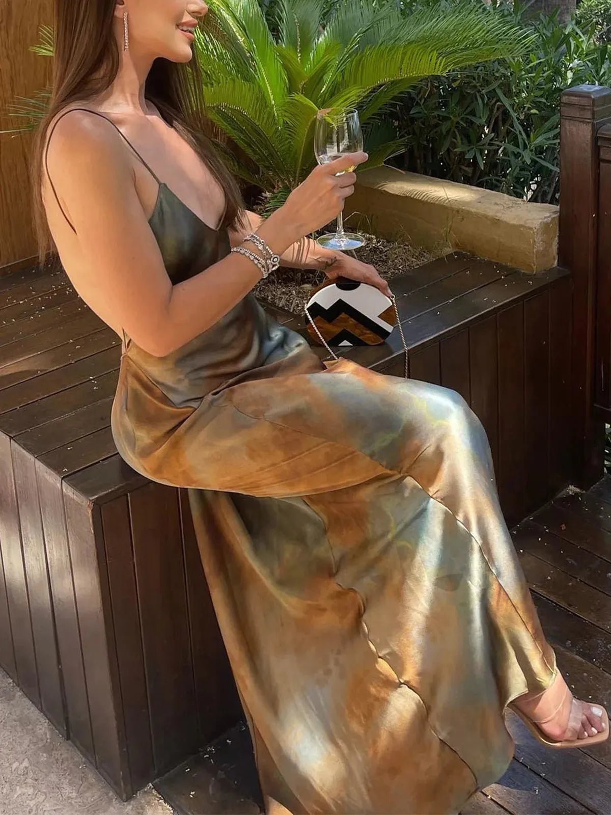Claire | Robe Maxi Satinée Tendance Élégante