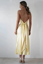 Clara | Robe Maxi Satinée Chic Printanier
