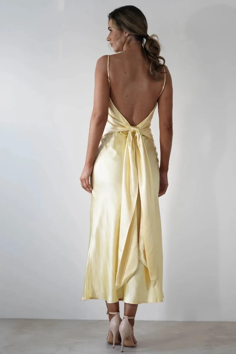 Clara | Robe Maxi Satinée Chic Printanier