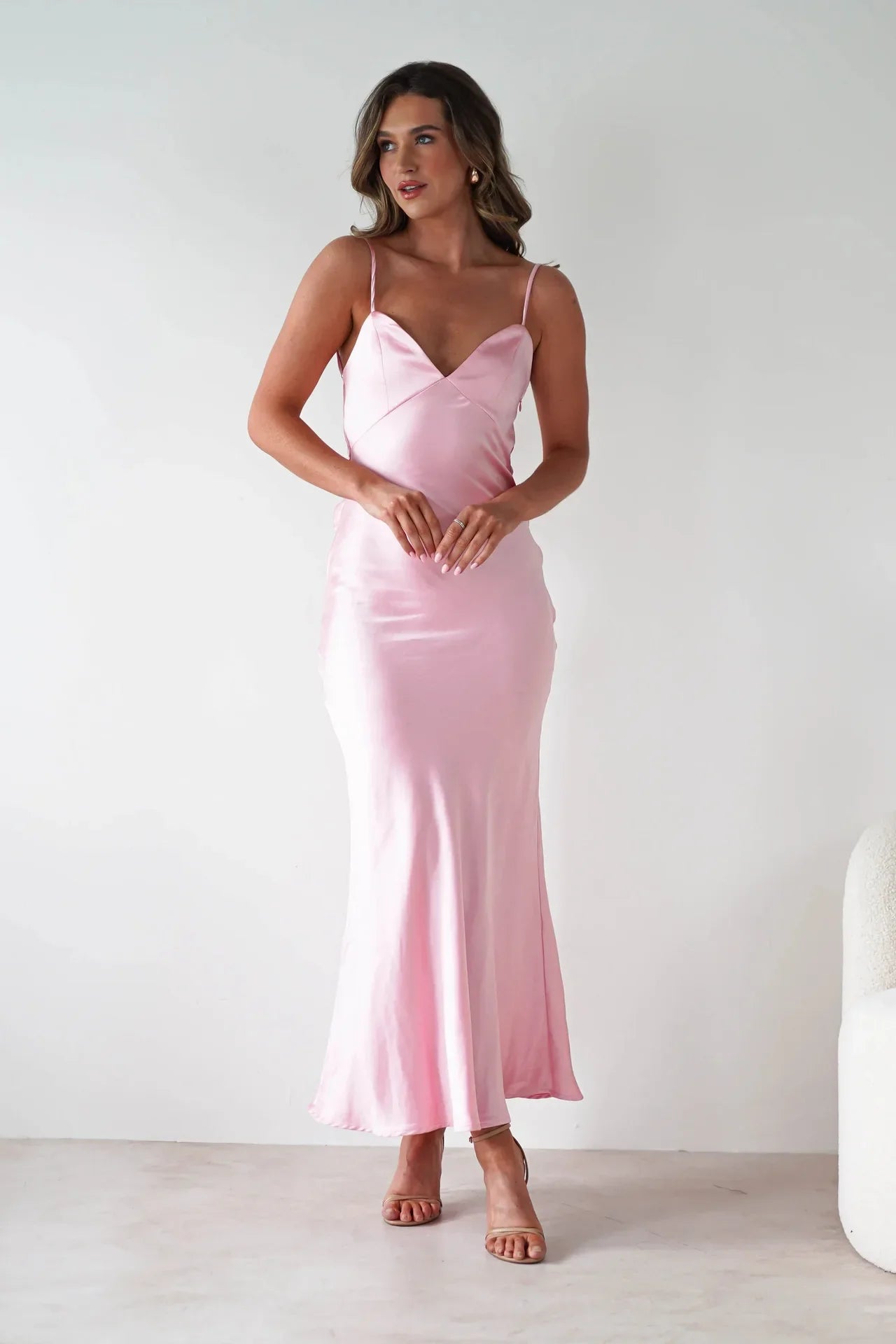 Clara | Robe Maxi Satinée Chic Printanier