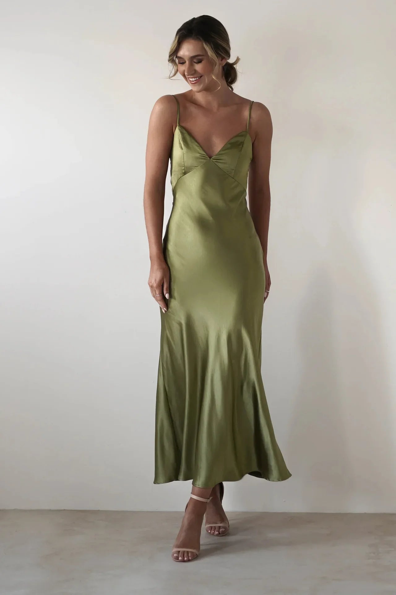 Clara | Robe Maxi Satinée Chic Printanier