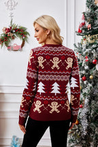 Camille | Pull de Noël Rouge Tendance Élégant