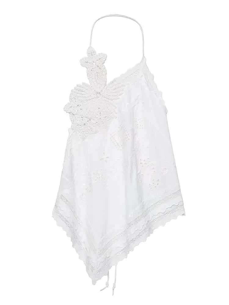 Emma | Top Halter en Dentelle Tendance Élégant