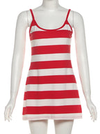 Claire | Robe Mini Rayée Style Décontracté Tendance