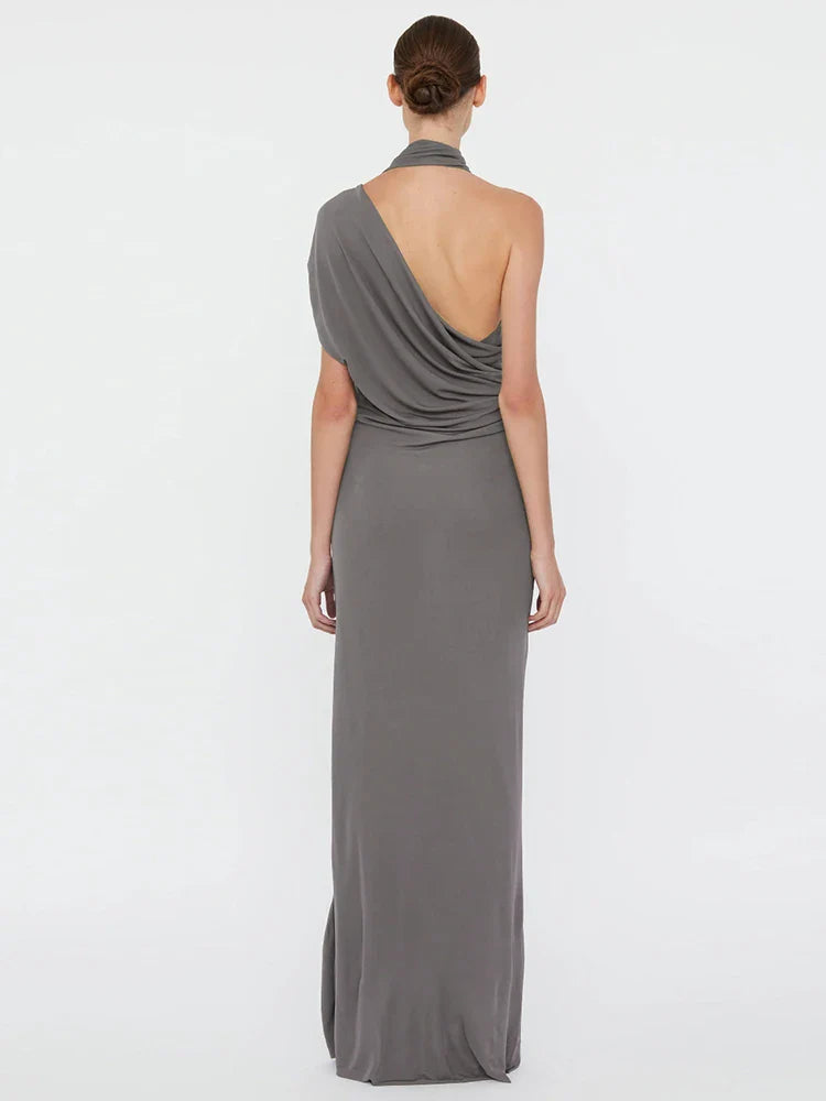 Chloé | Robe Maxi Drapée Unique Tendance Élégant