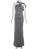 Chloé | Robe Maxi Drapée Unique Tendance Élégant