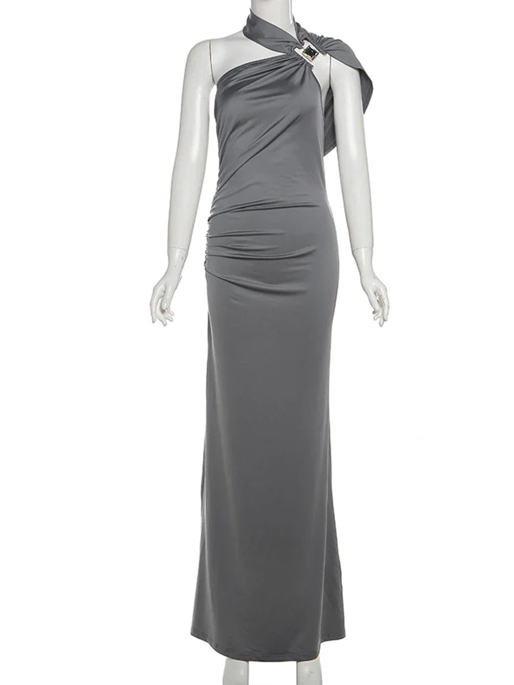 Chloé | Robe Maxi Drapée Unique Tendance Élégant