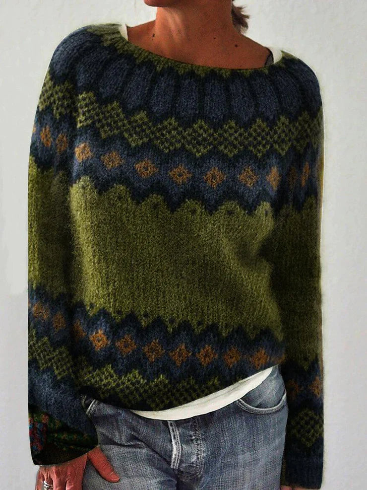 Sylvie - Pull automne vintage femme
