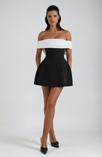 Emma | Robe Mini de Soirée Noir Tendance Élégant