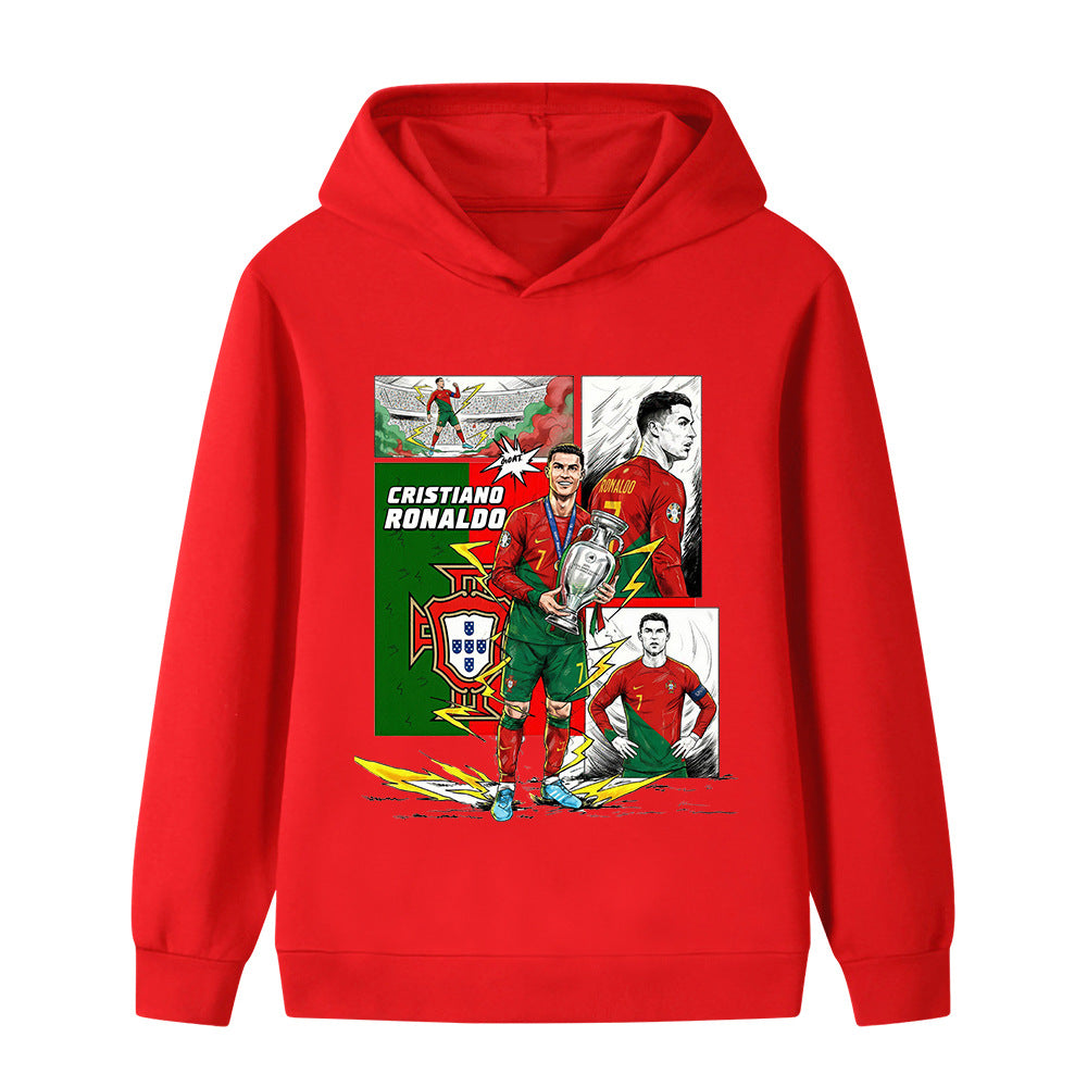 Cristiano Ronaldo Sweat à Capuche Foot Enfant - Portugal - Sportif