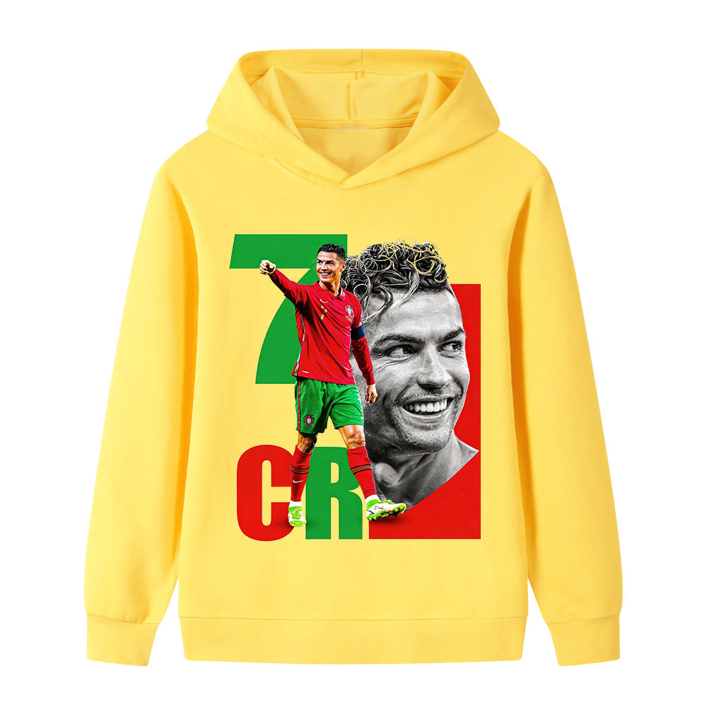 Cristiano Ronaldo Sweat à Capuche Foot Enfant - Portugal - Doux