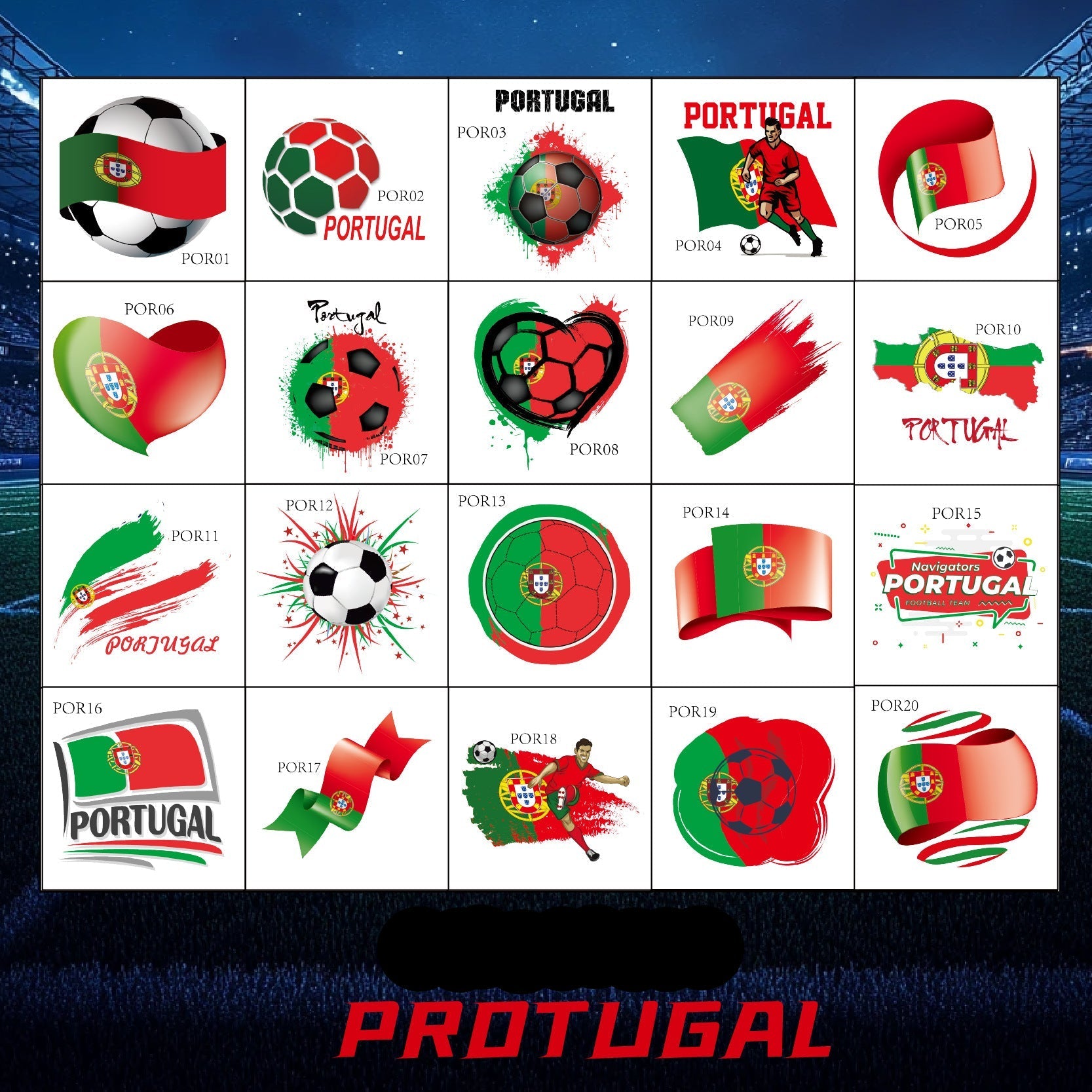 Stickers de Foot - Portugal