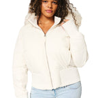 Élodie – Manteau matelassé d’hiver femme avec capuche amovible