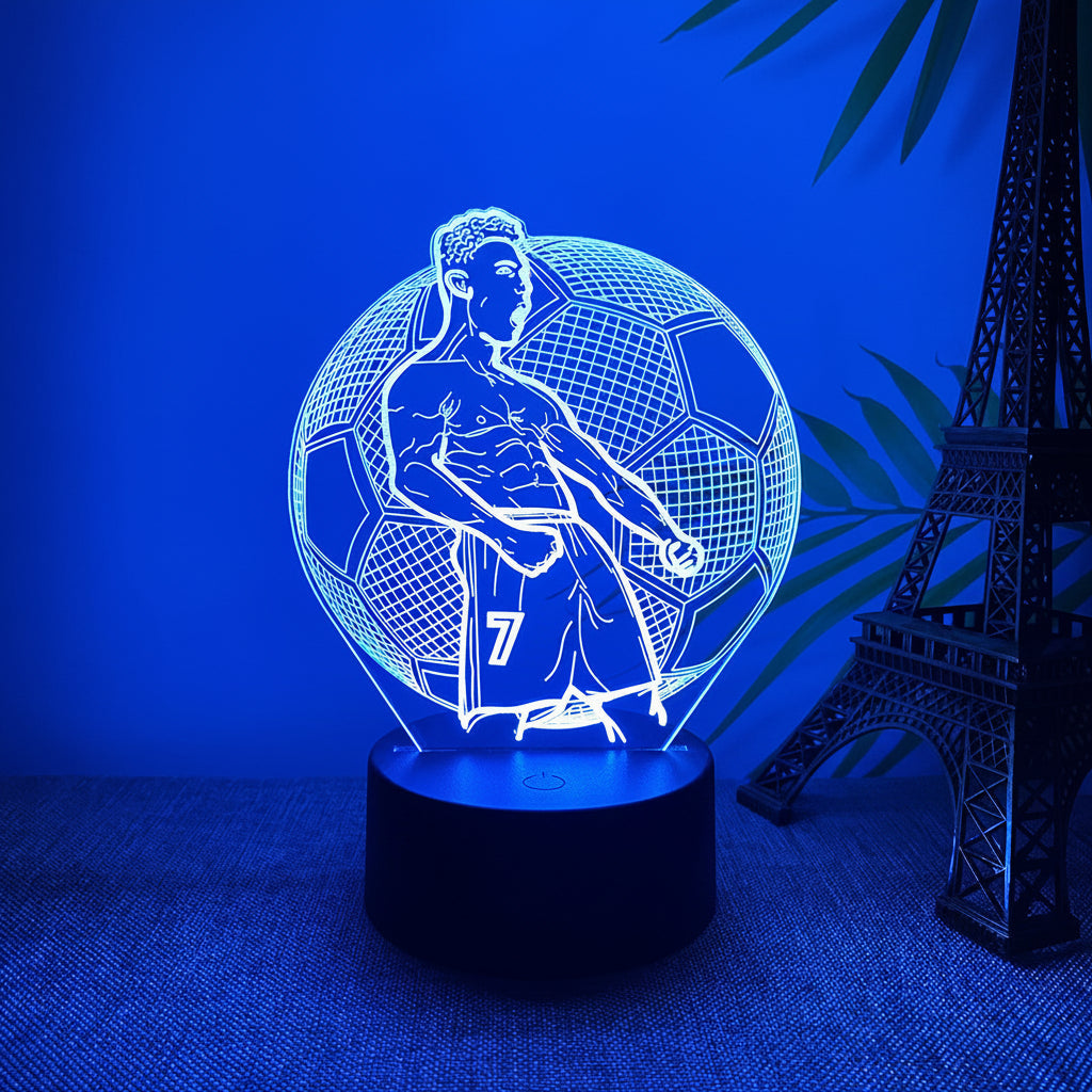 Ronaldo Lampe LED 3D Illusion - Veilleuse