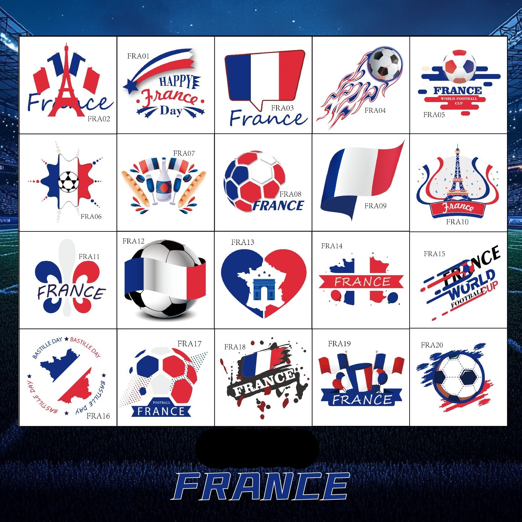 Stickers de Foot - France