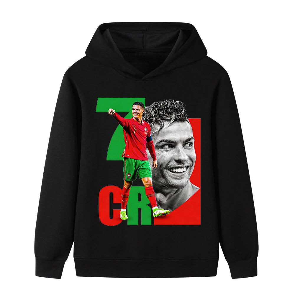 Cristiano Ronaldo Sweat à Capuche Foot Enfant - Portugal - Doux