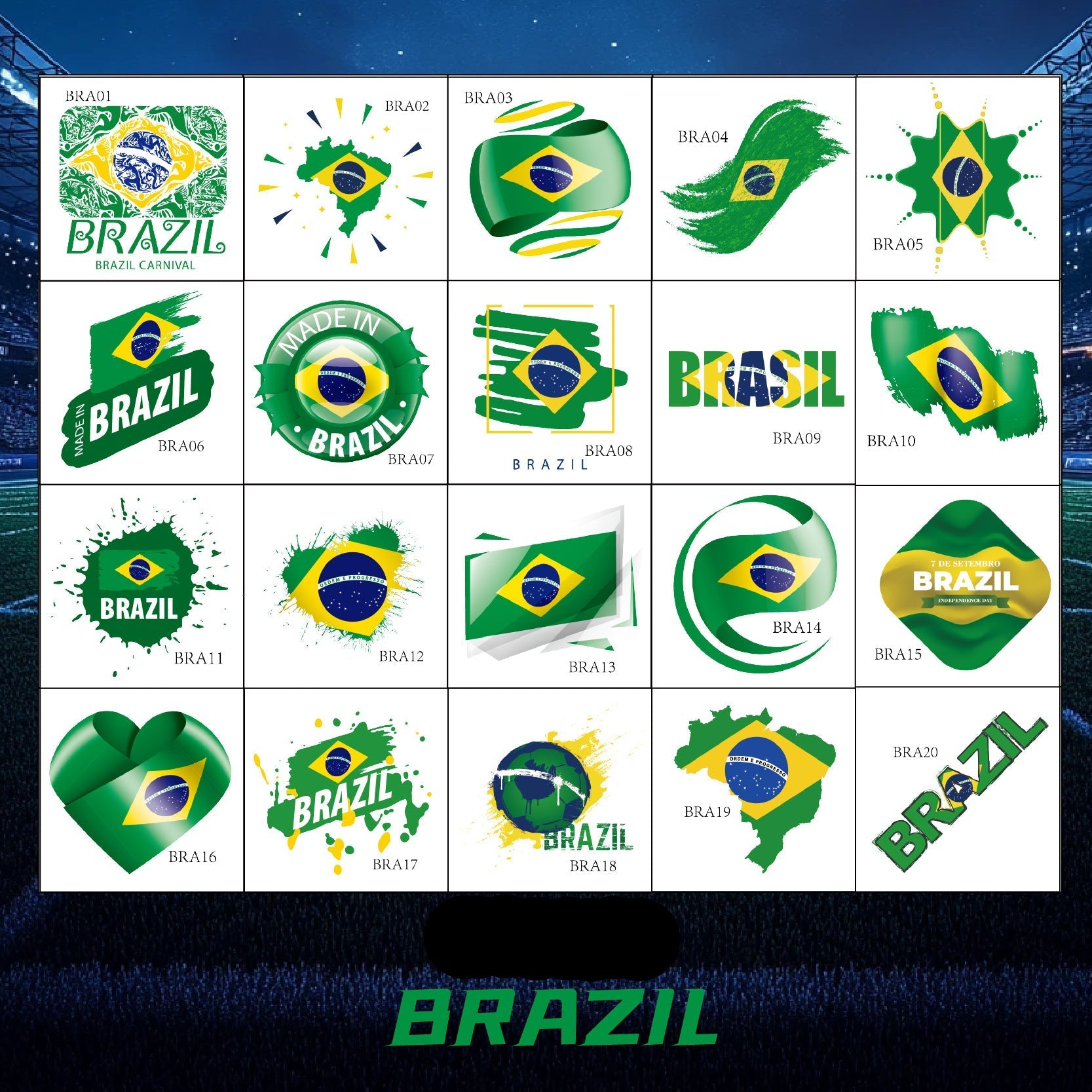 Stickers de Foot - Brésil