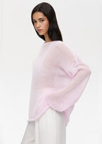 Clara | Pull Tricoté Rose Pastel Tendance Élégant