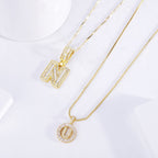 Initial Necklace in Moissanite