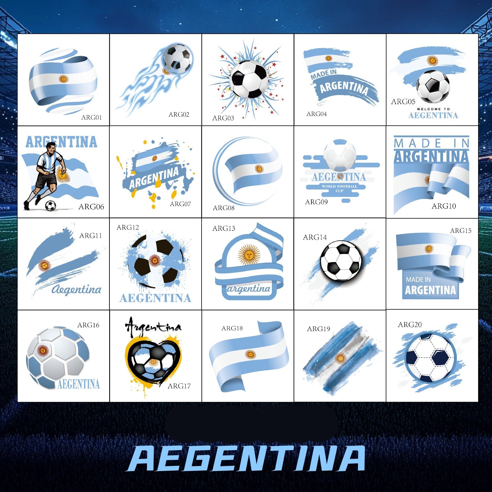 Stickers de Foot - Argentine