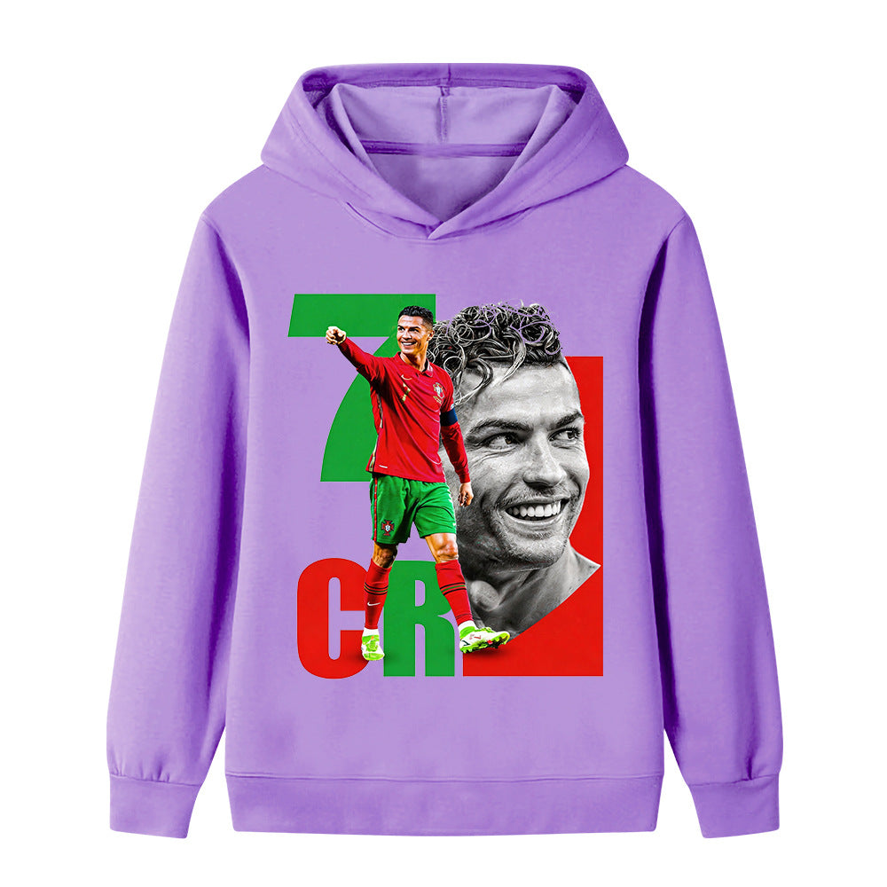 Cristiano Ronaldo Sweat à Capuche Foot Enfant - Portugal - Doux