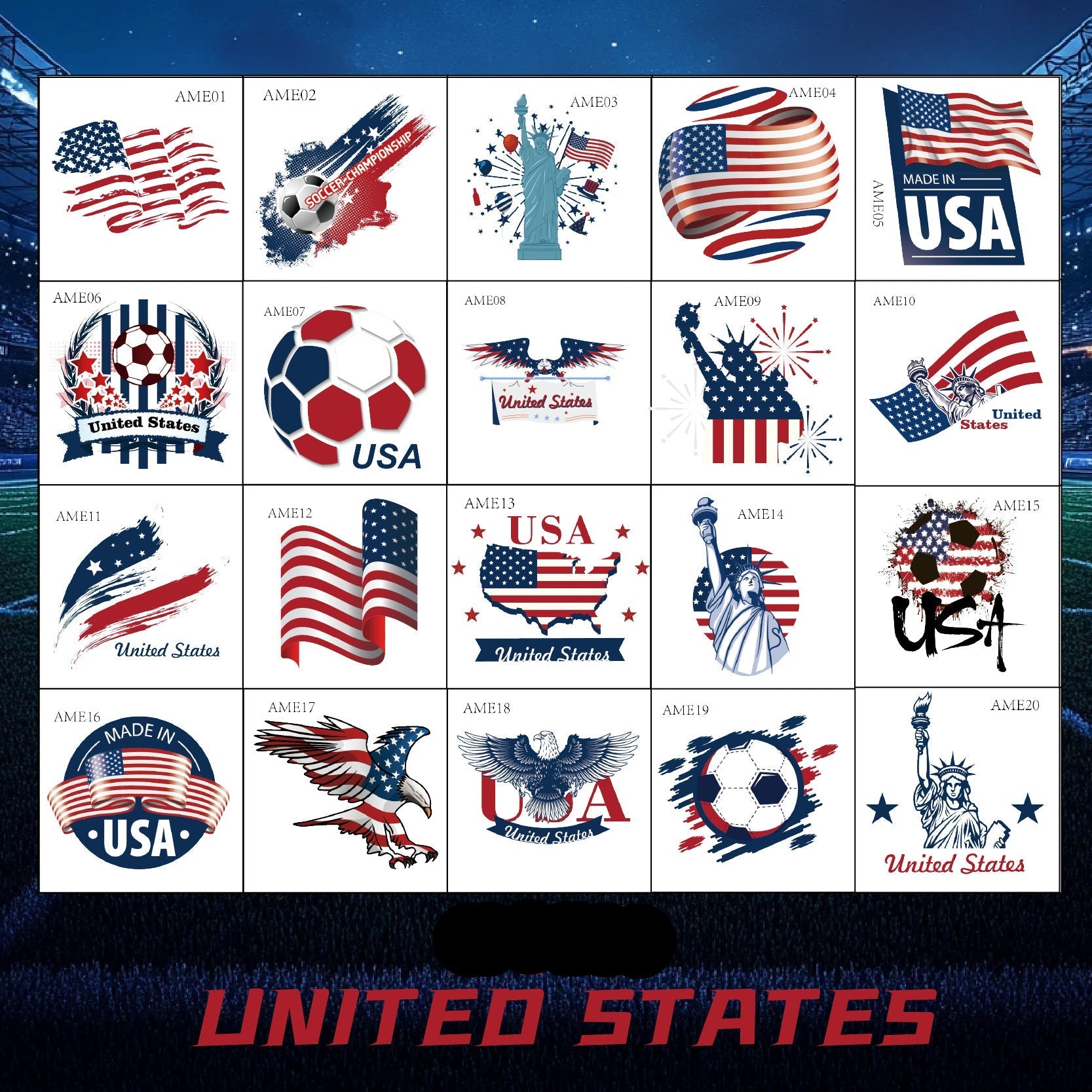 Stickers de Foot - USA