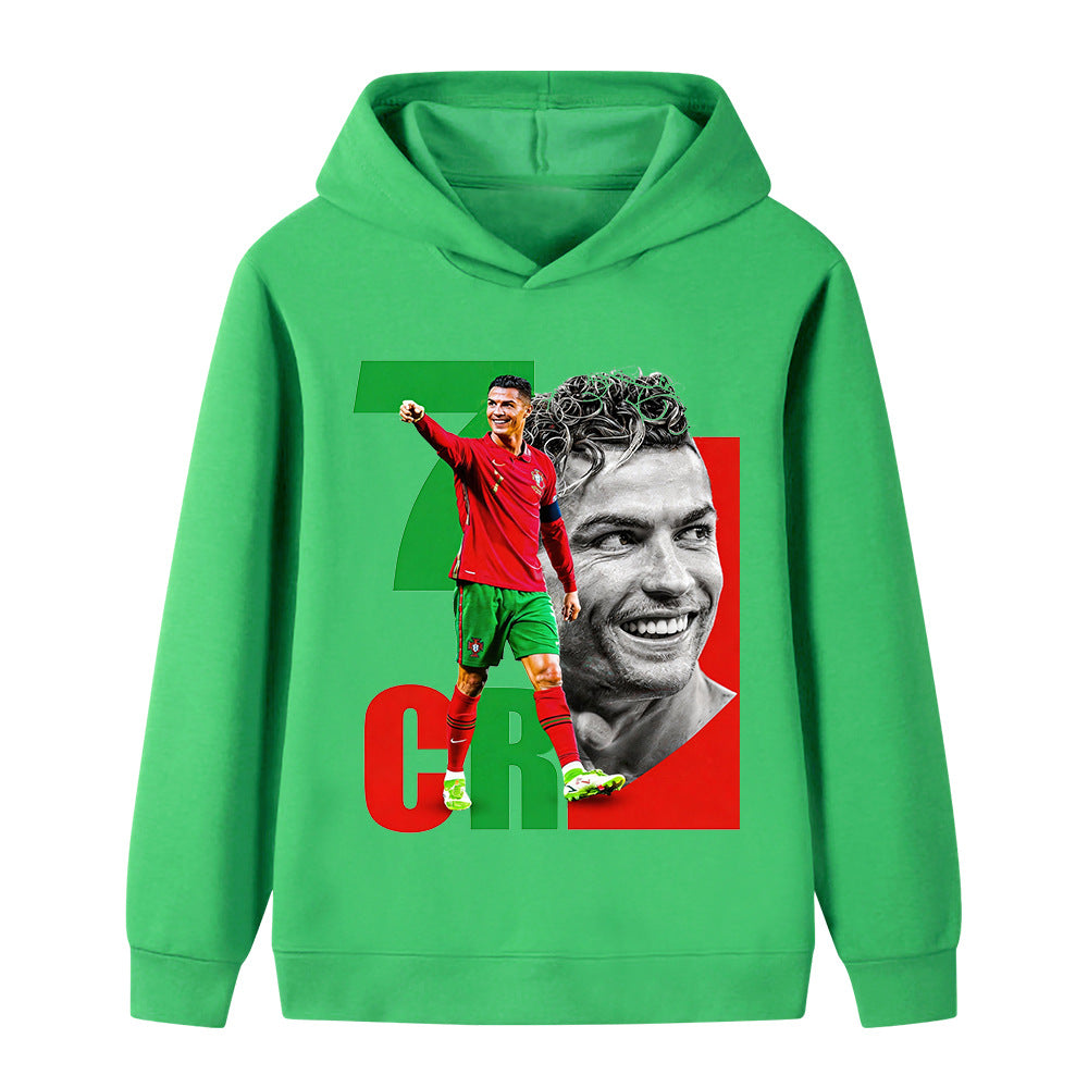 Cristiano Ronaldo Sweat à Capuche Foot Enfant - Portugal - Doux