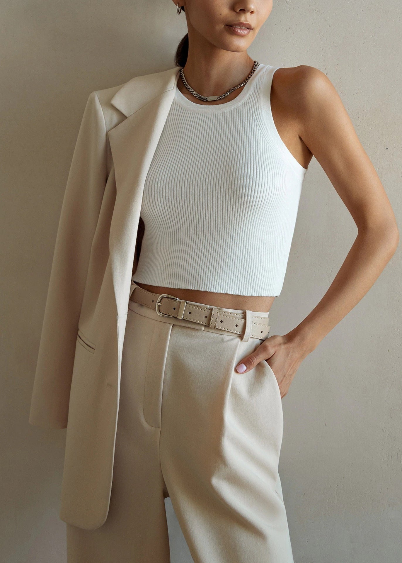 Camille | Débardeur Sculpté Côtelé Tendance Effortless