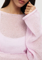 Clara | Pull Tricoté Rose Pastel Tendance Élégant