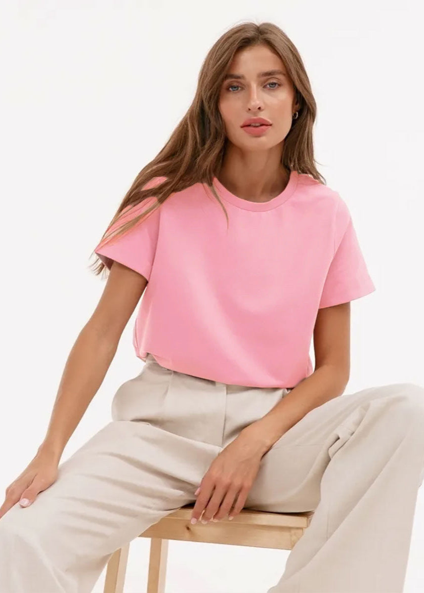 Emma | T-shirt Classique à Manches Courtes Tendance Éclatant