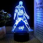 Cristiano Ronaldo Lampe LED 3D Illusion - Veilleuse