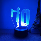 Lionel Messi Lampe LED 3D Illusion - Veilleuse - avec Télécommande