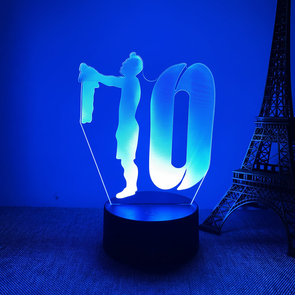 Lionel Messi Lampe LED 3D Illusion - Veilleuse - avec Télécommande
