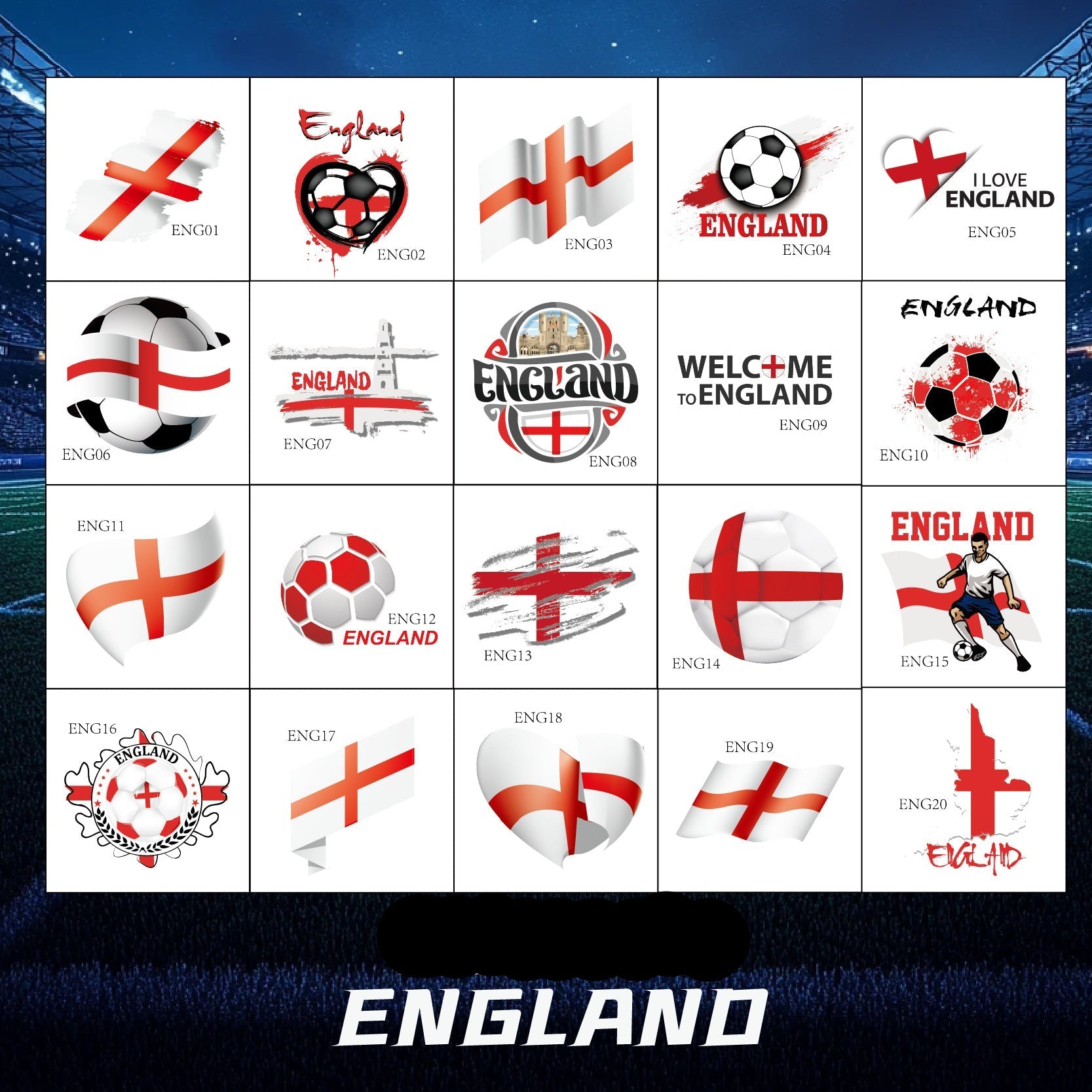 Stickers de Foot - Angleterre