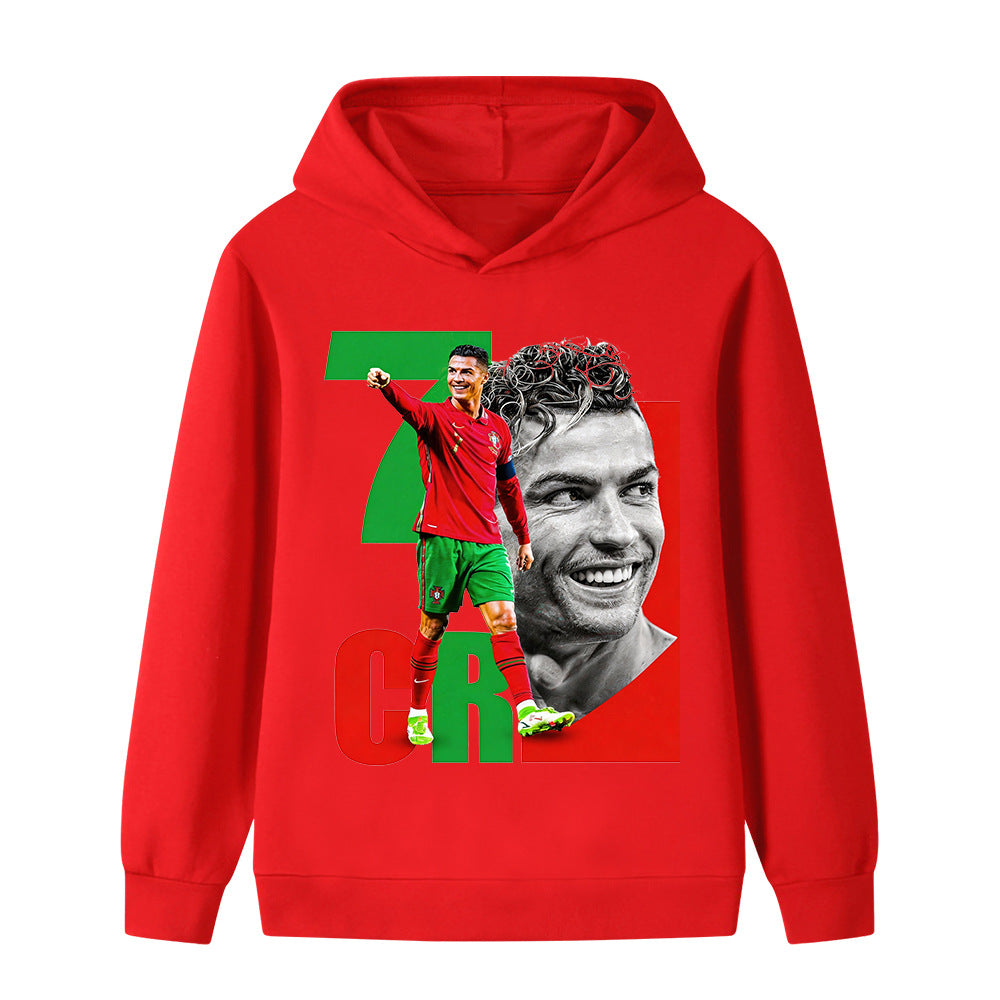 Cristiano Ronaldo Sweat à Capuche Foot Enfant - Portugal - Doux