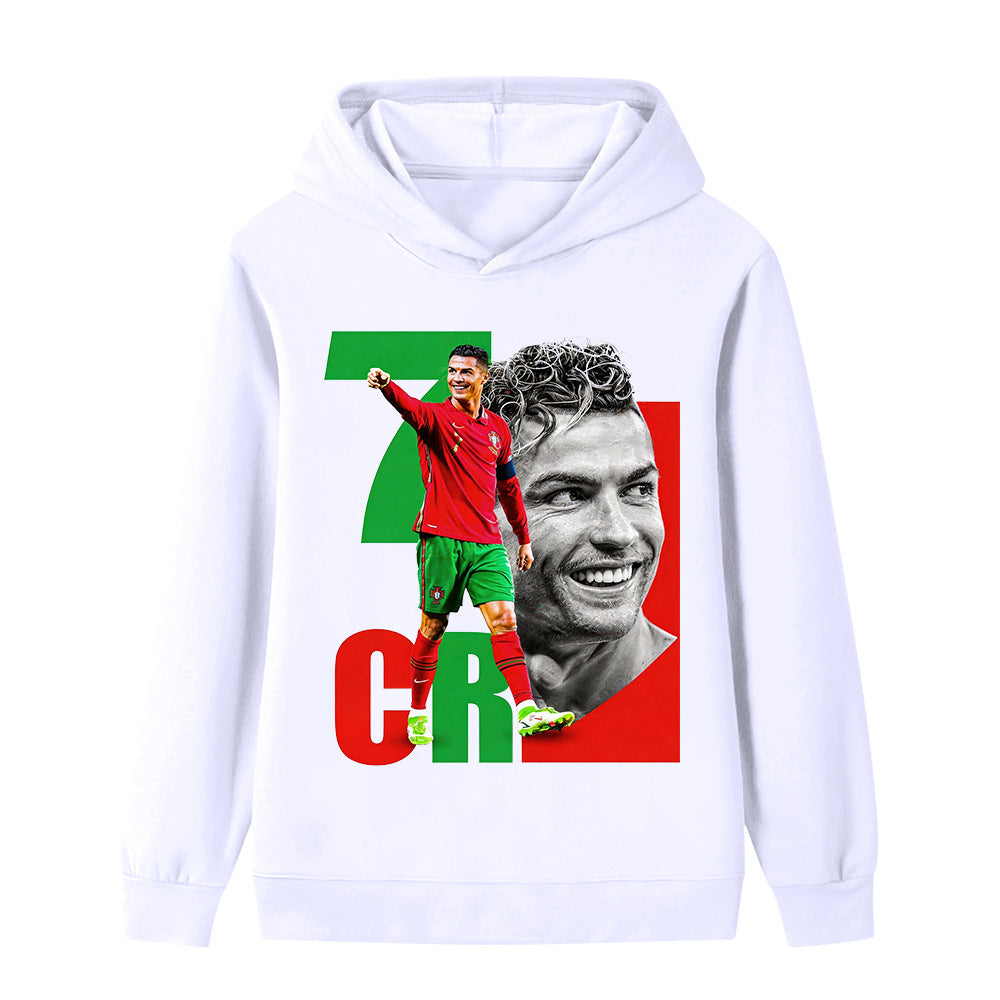 Cristiano Ronaldo Sweat à Capuche Foot Enfant - Portugal - Doux