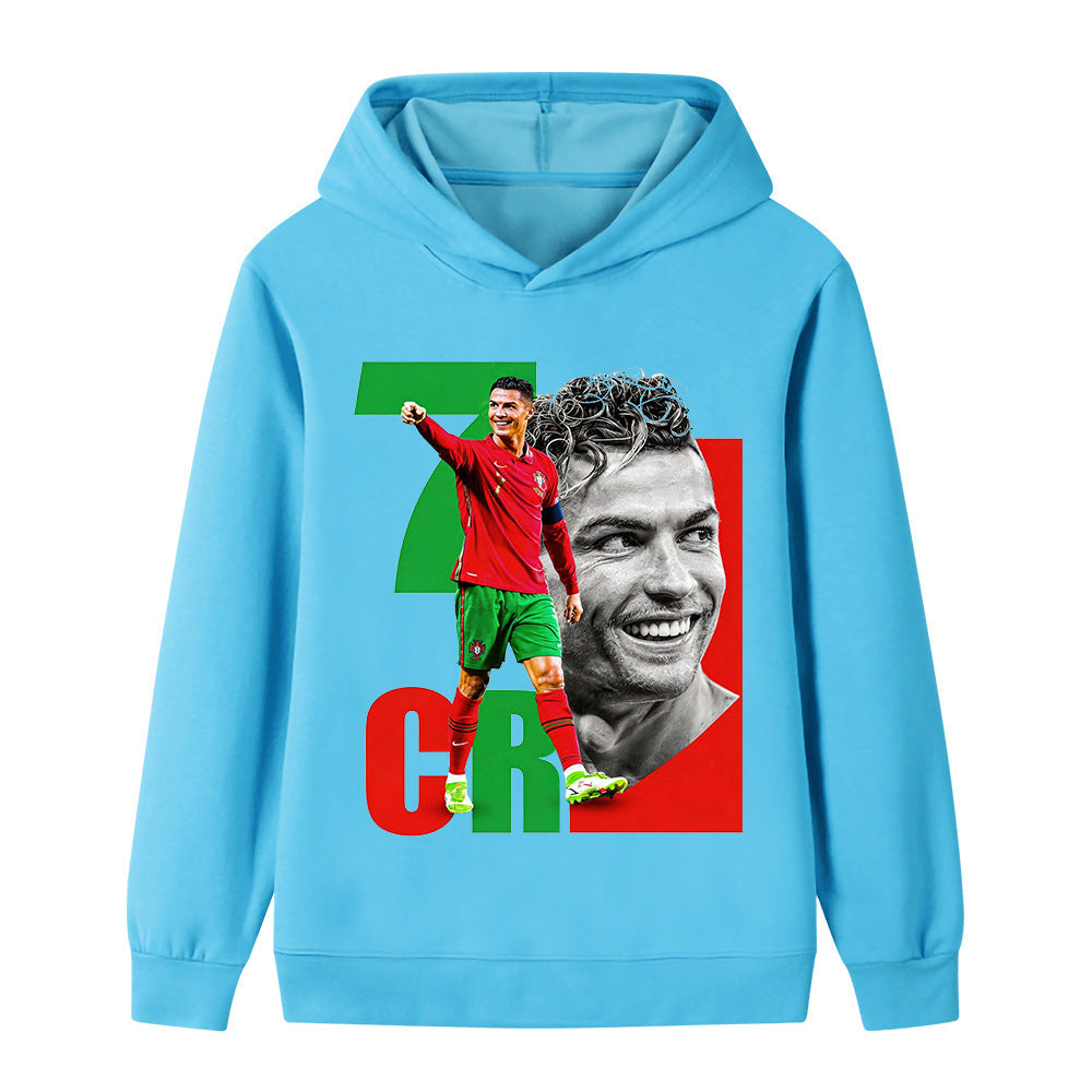 Cristiano Ronaldo Sweat à Capuche Foot Enfant - Portugal - Doux