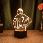 Mbappé Lampe LED 3D Illusion - Veilleuse