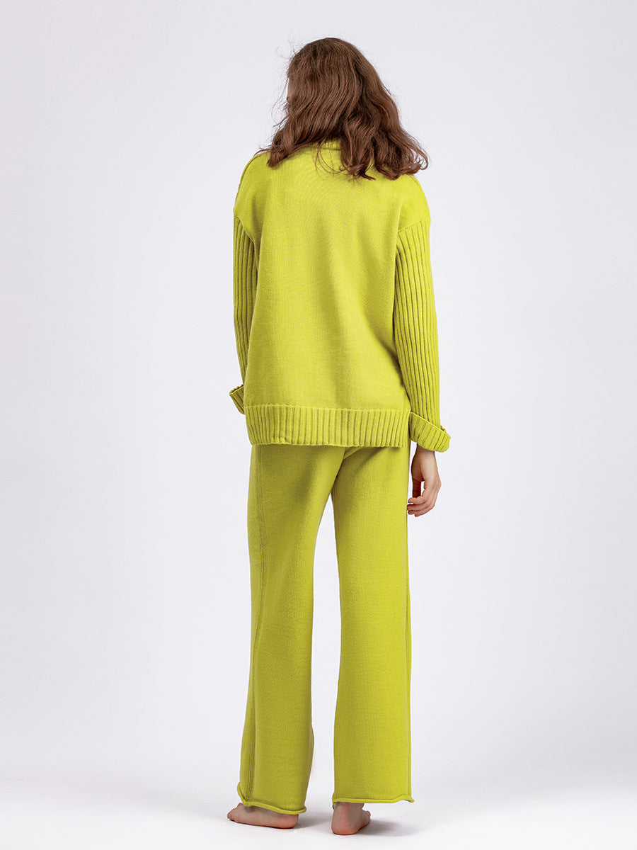 Ensemble Pull & Pantalon Large en Maille