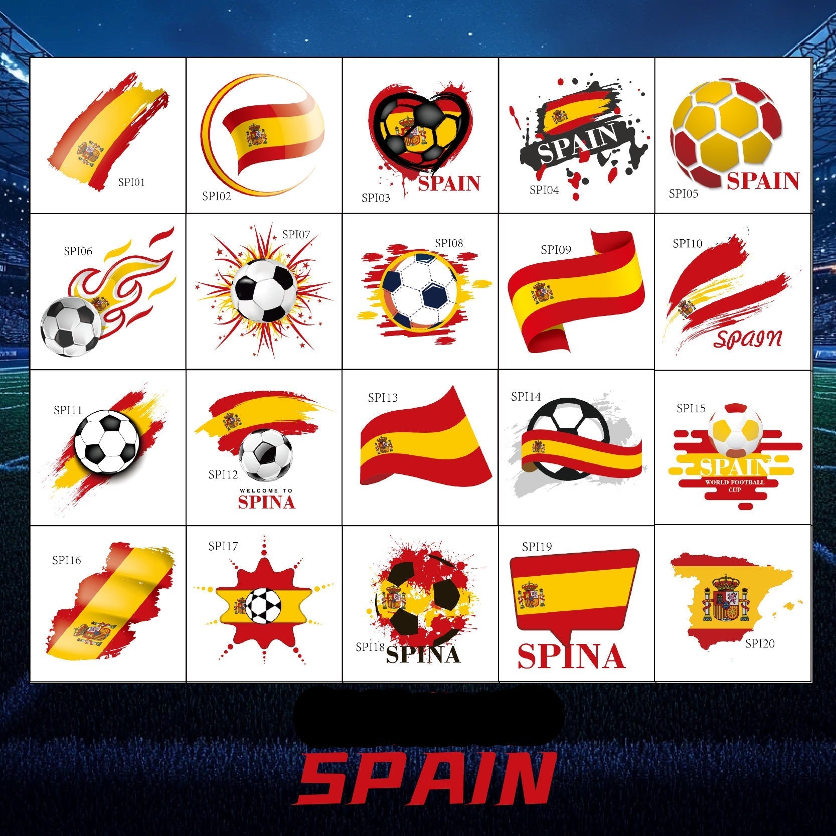 Stickers de Foot - Espagne