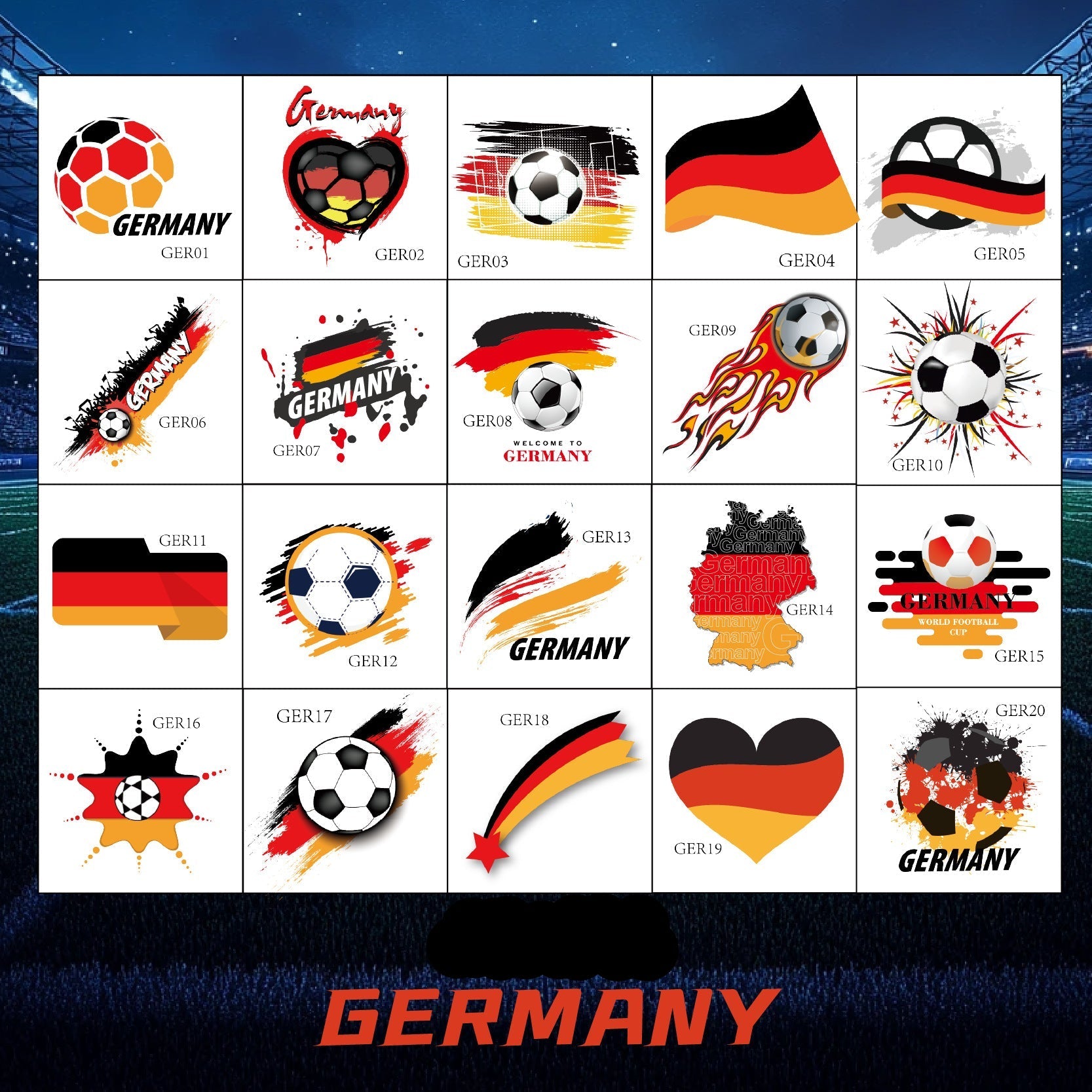 Stickers de Foot - Allemagne